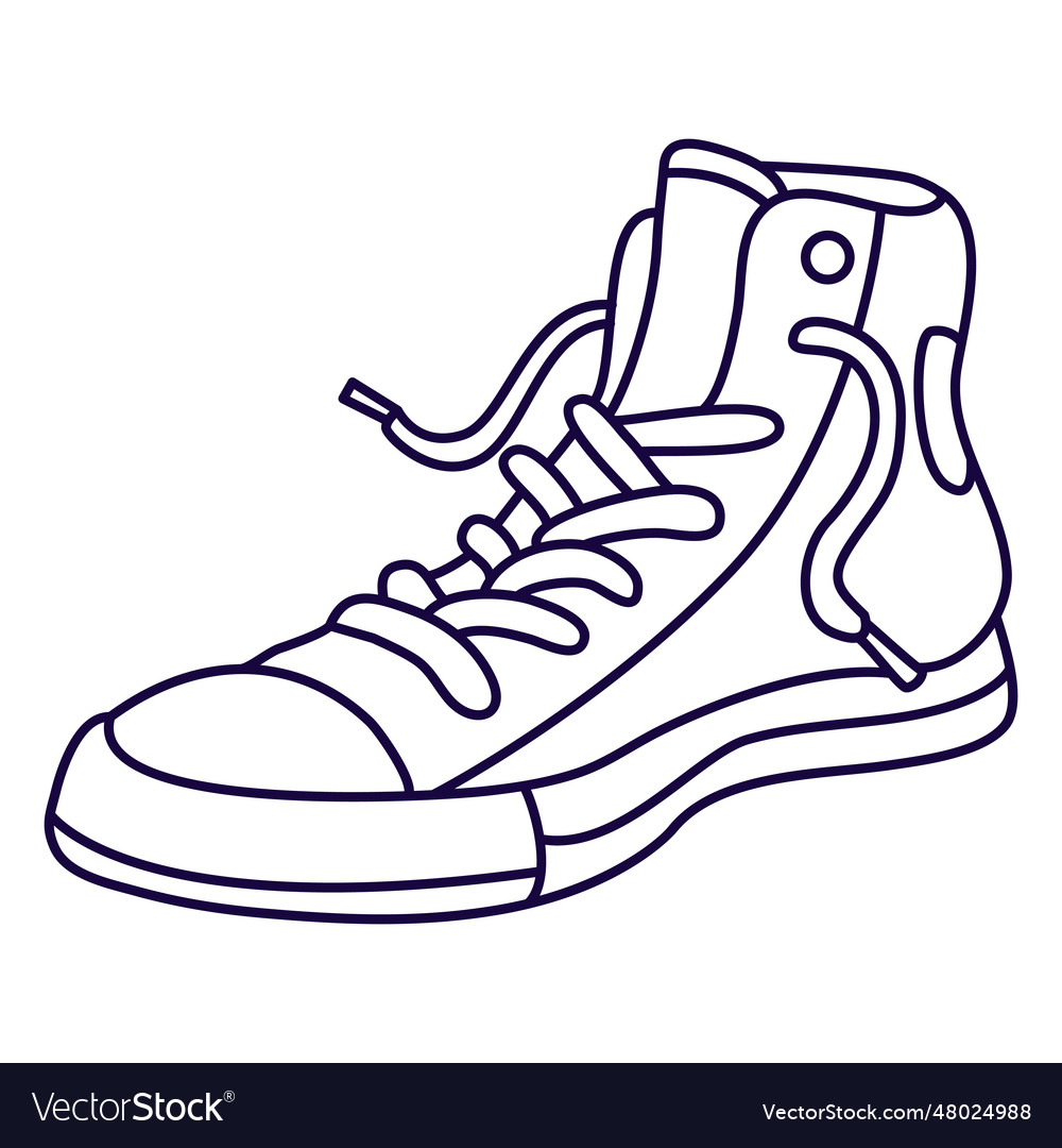 Cloth Sneaker Stroke Royalty Free Vector Image