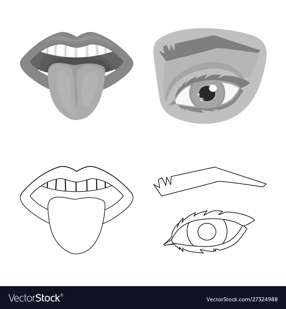 Design body and part icon set