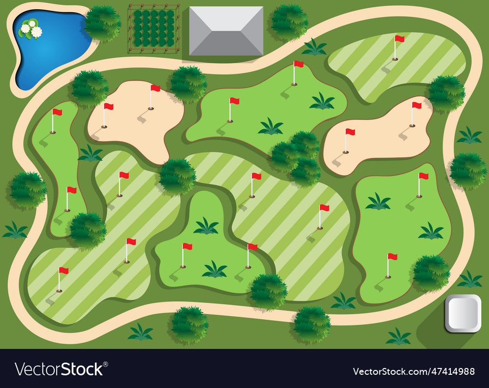 Golf course Royalty Free Vector Image - VectorStock