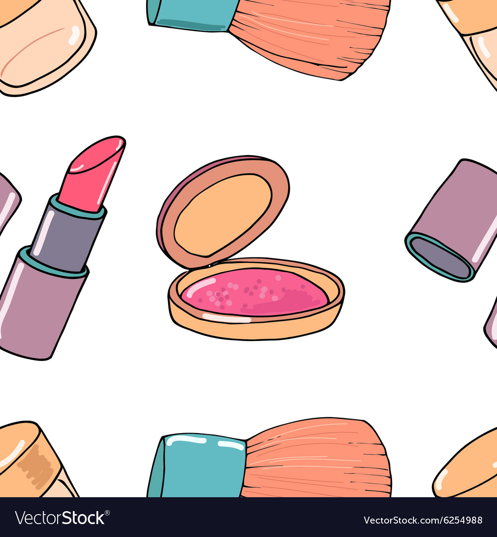 Makeup seamless pattern