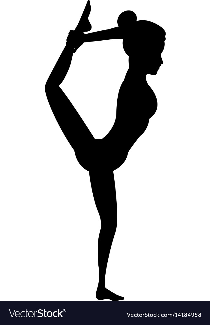 Hübsche Frau tun Yoga-Yogi-Symbol-Bild