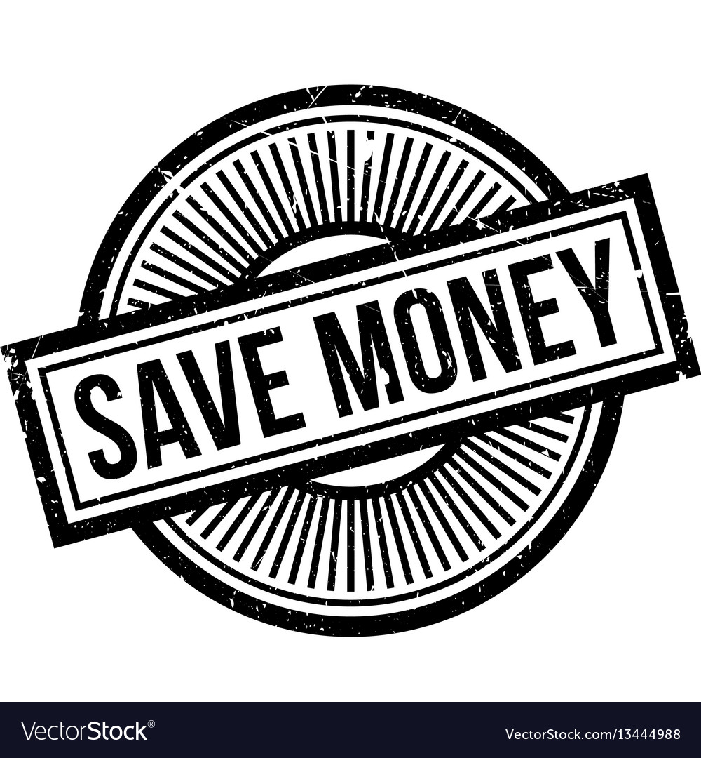 Save money rubber stamp