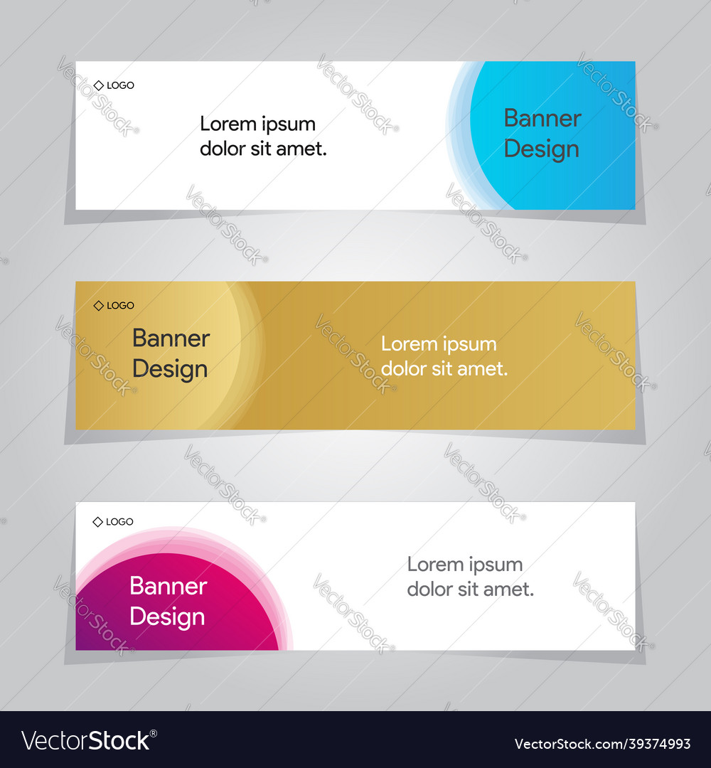 Abstract Minimal Ad Banner Template Promotion Vector Image