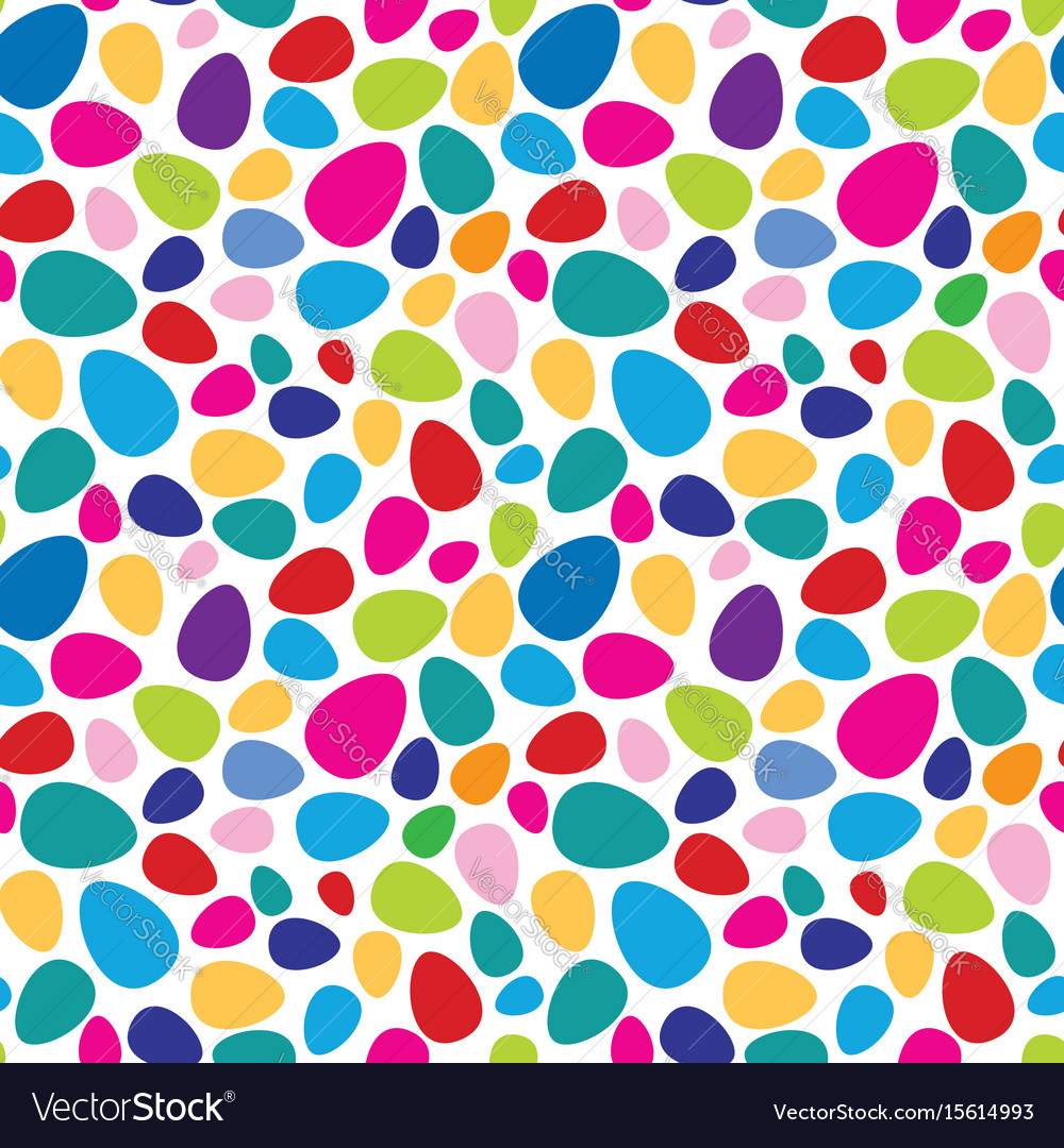 Abstract Mosaic Spot Pattern Easter Egg Seamless Vector Image