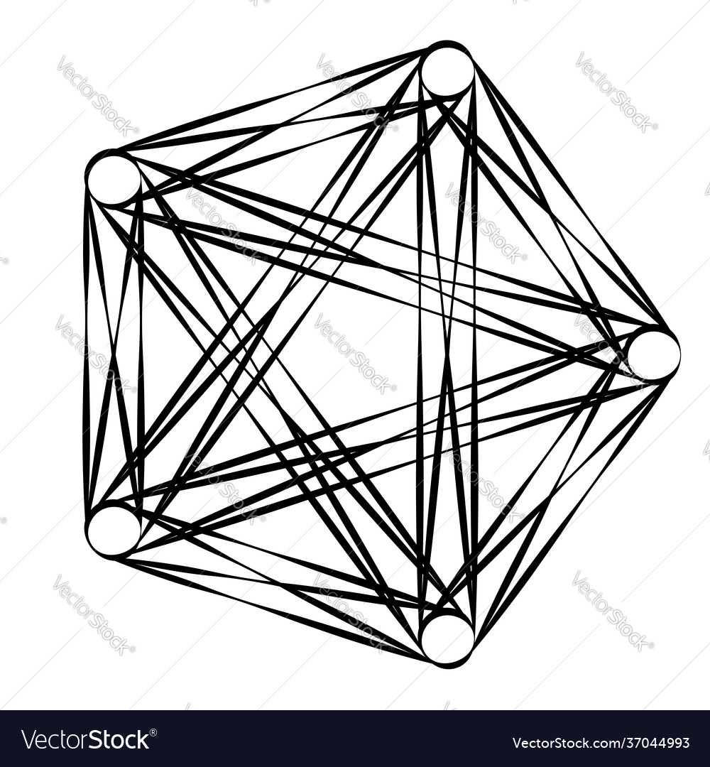 Abstract motif mandala shape design element