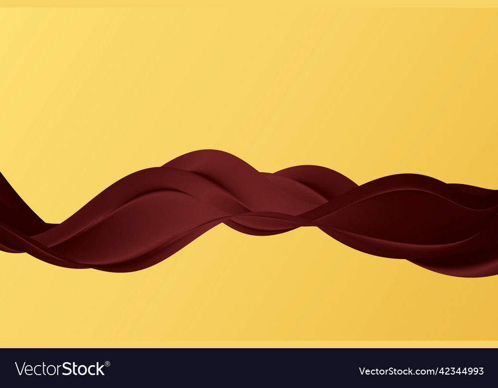 Abstract yellow wave chocolate color