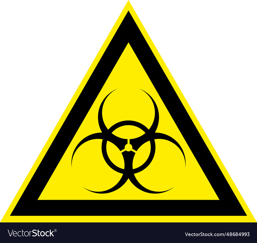 Biohazard sign biological activity threat alert Vector Image