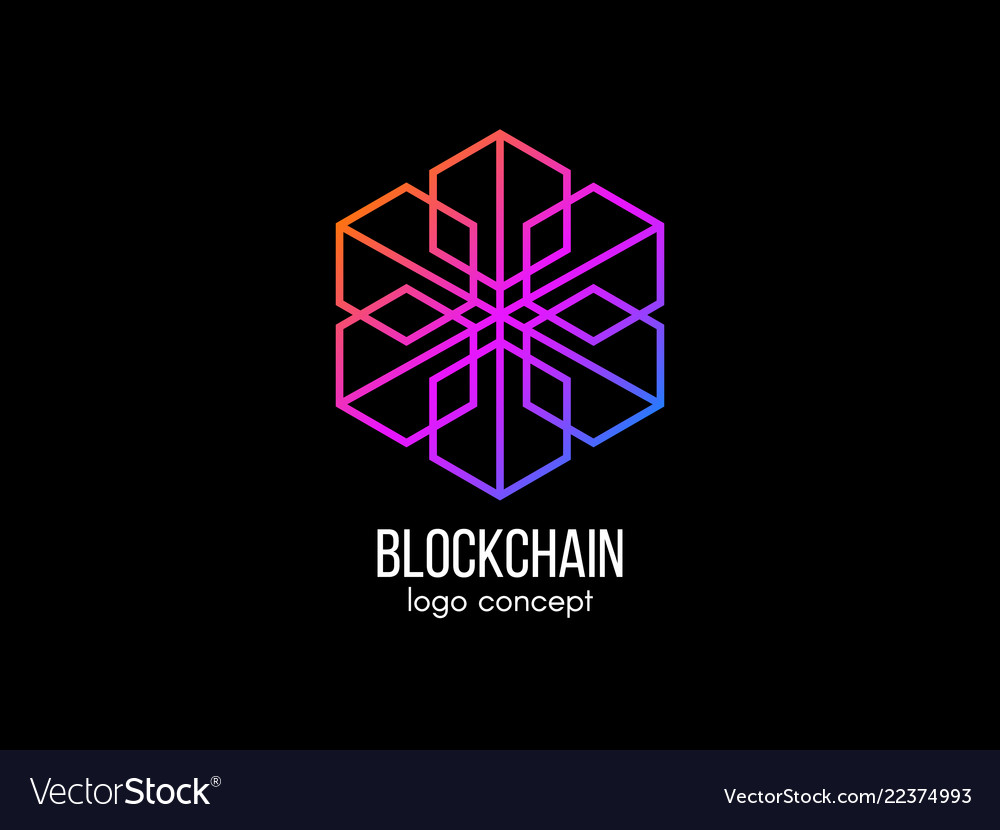 Blockchain Logo Konzept moderne Technologie Design