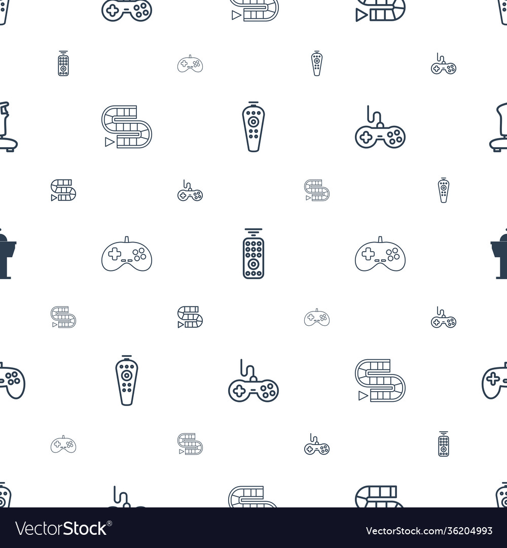 Controller icons pattern seamless white background