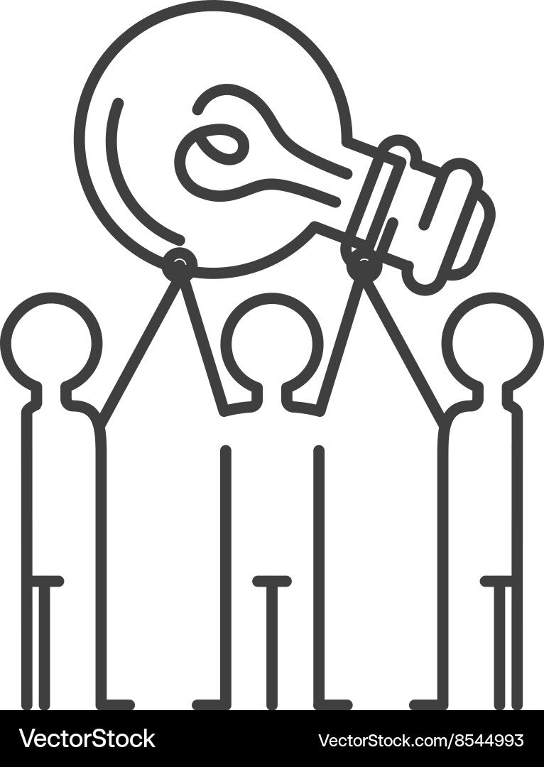 Creative brainstorm icon idea concept background Vector Image