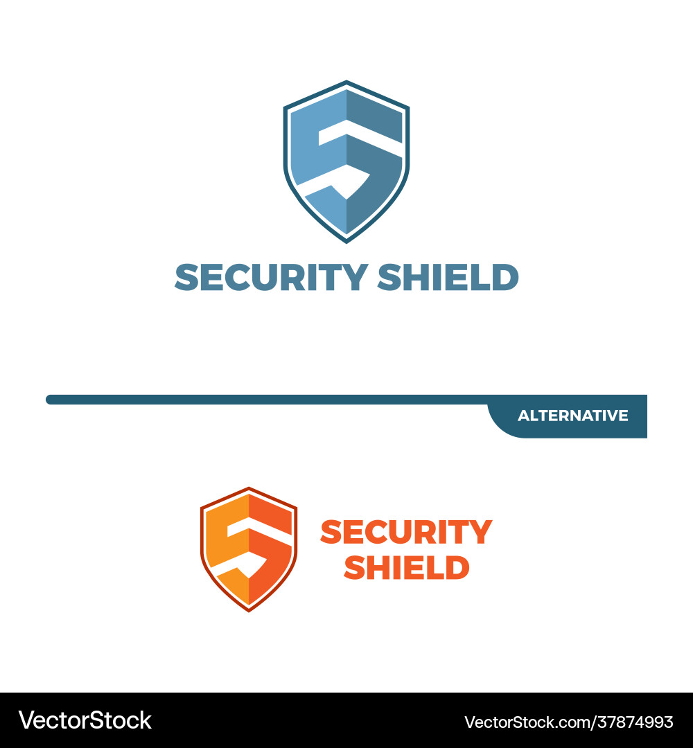 Letter s security shield logo Royalty Free Vector Image