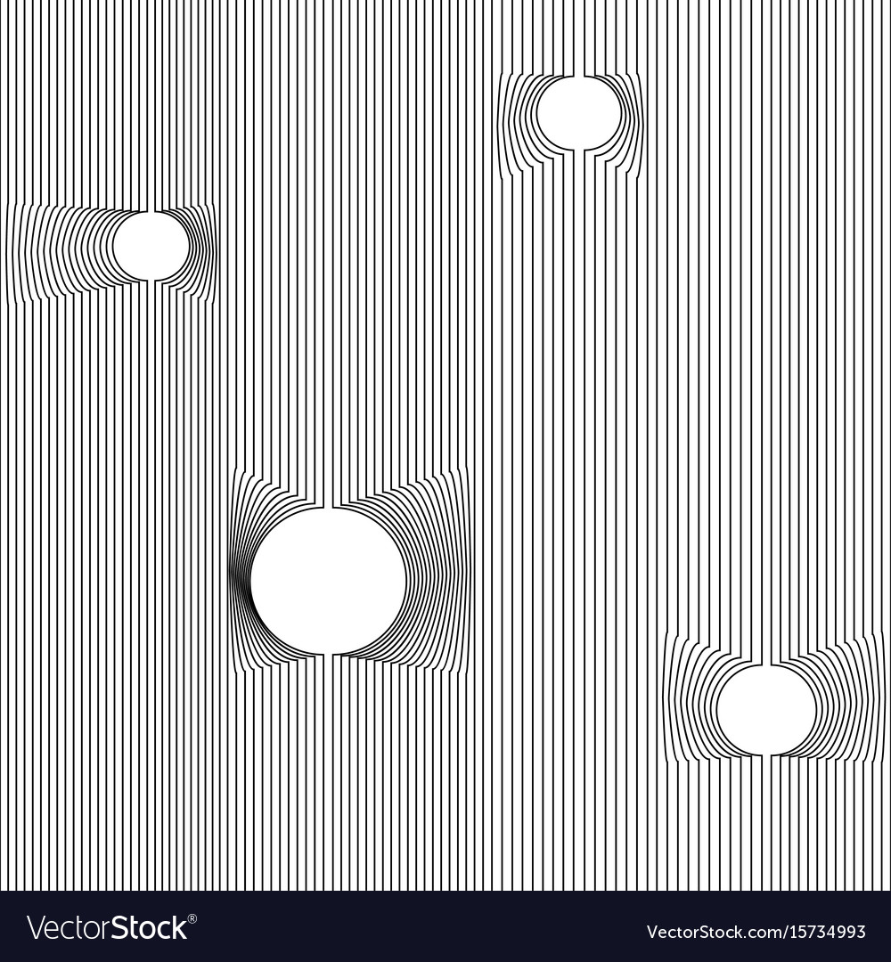 Seamless moire pattern with waving curling lines