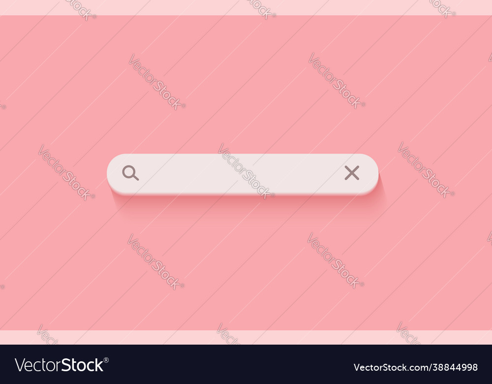 3d search bar browser button for website and ui vector image 3d search bar browser button for website and ui