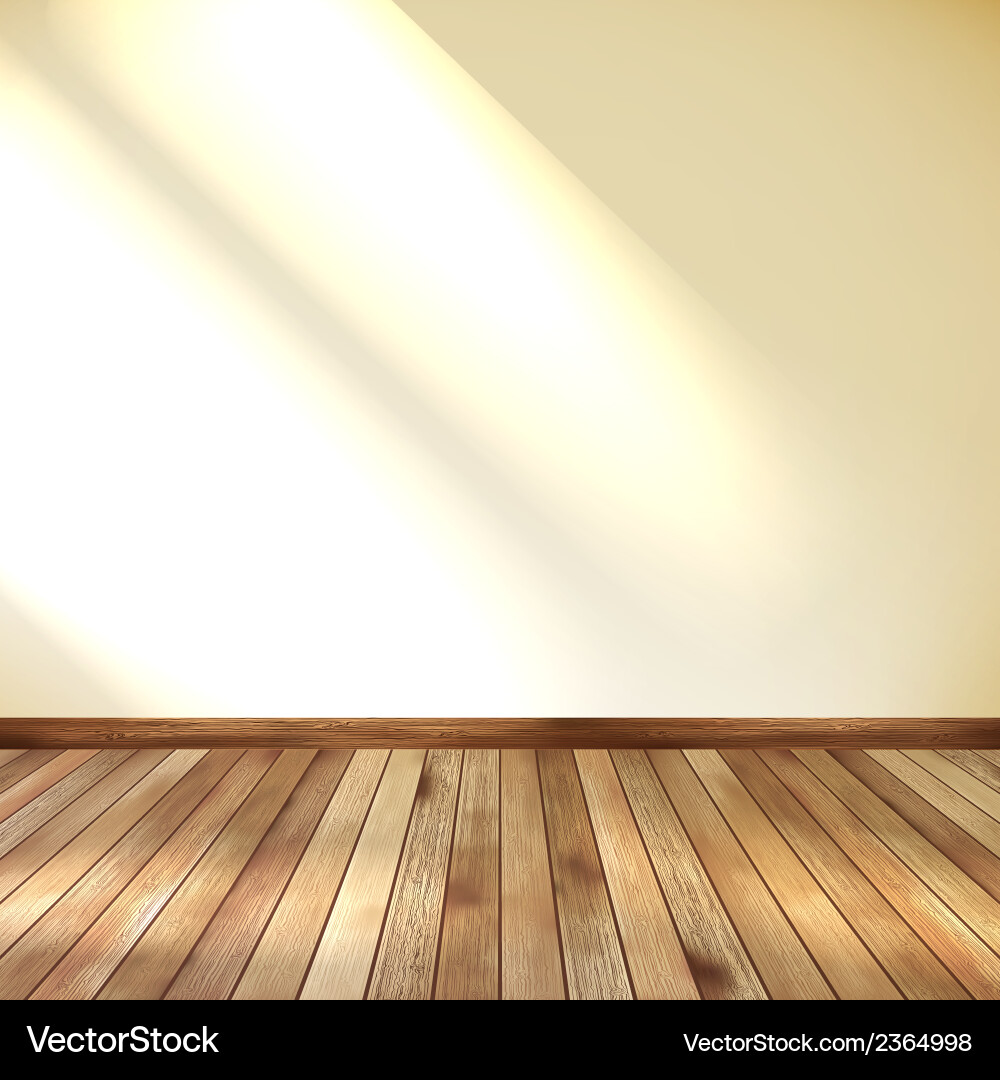 Empty room with wall and wooden floor eps 10 Vector Image
