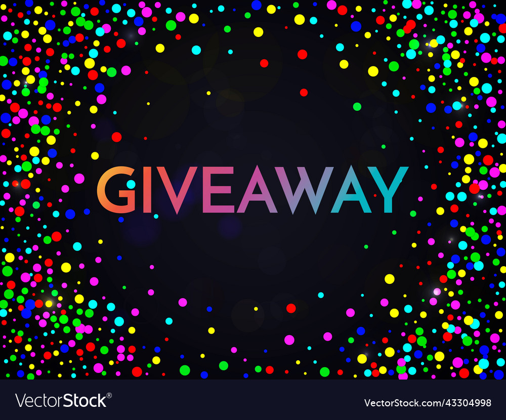 Giveaway banner template phrase Royalty Free Vector Image