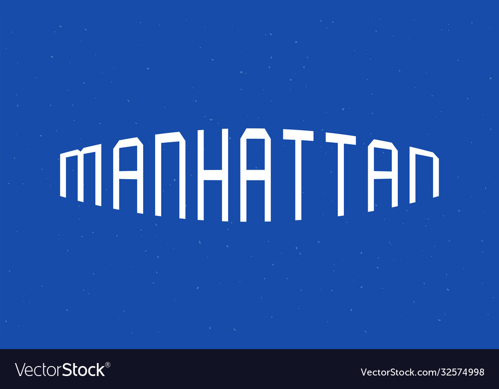 Manhattan Typografie Design Elemente