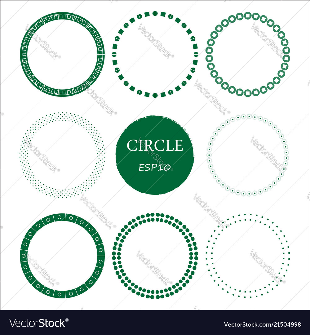 Set of hand drawn circles design elements vector image Set of hand drawn circles design elements