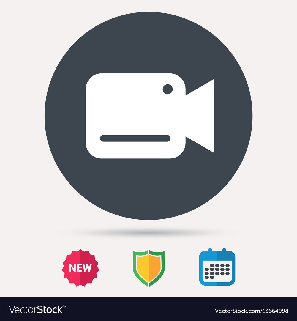 Video camera icon film recording cam symbol Vector Image