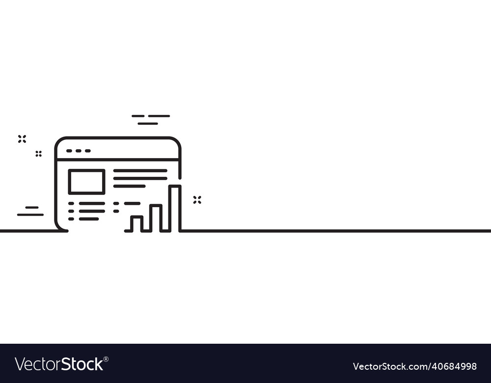 Web report line icon column graph sign minimal vector image Web report line icon column graph sign minimal