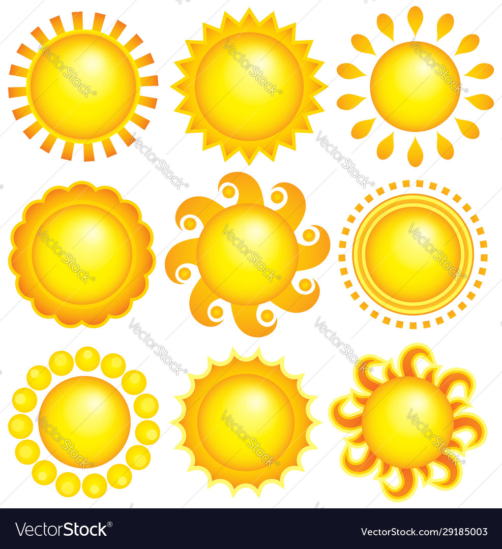 Abstract sun theme collection 1