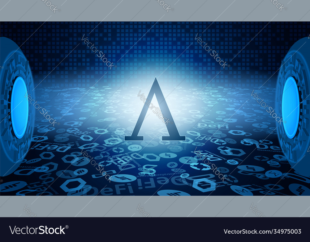 Ampleforth ampl token symbol defi system vector image Ampleforth ampl token symbol defi system