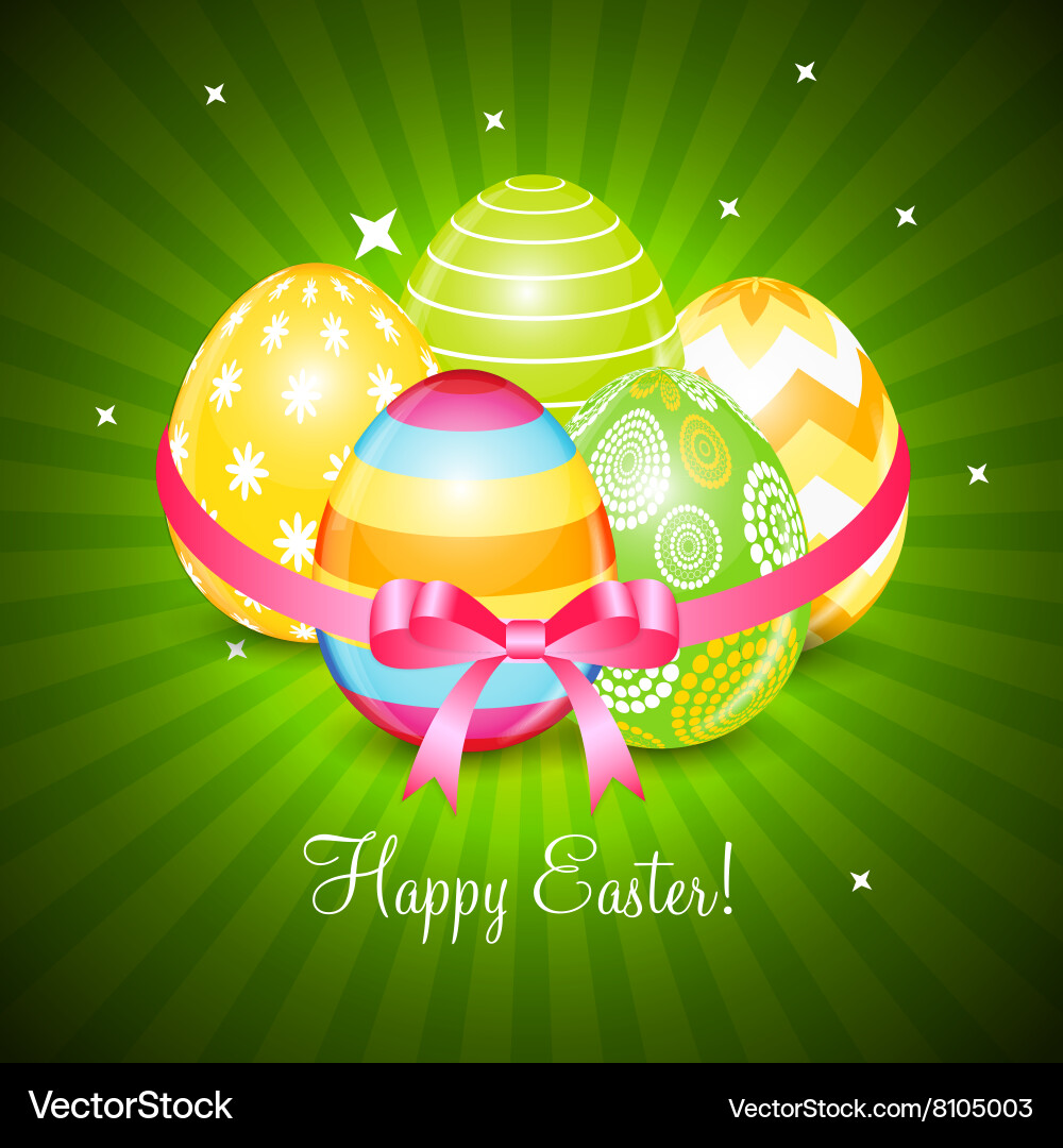 Beautiful easter egg background Royalty Free Vector Image