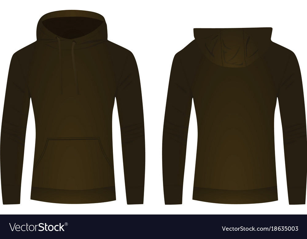 Brown hoodie Royalty Free Vector Image - VectorStock