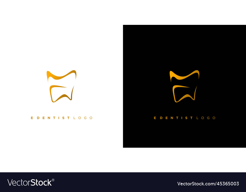 E letter tooth logo design is unique