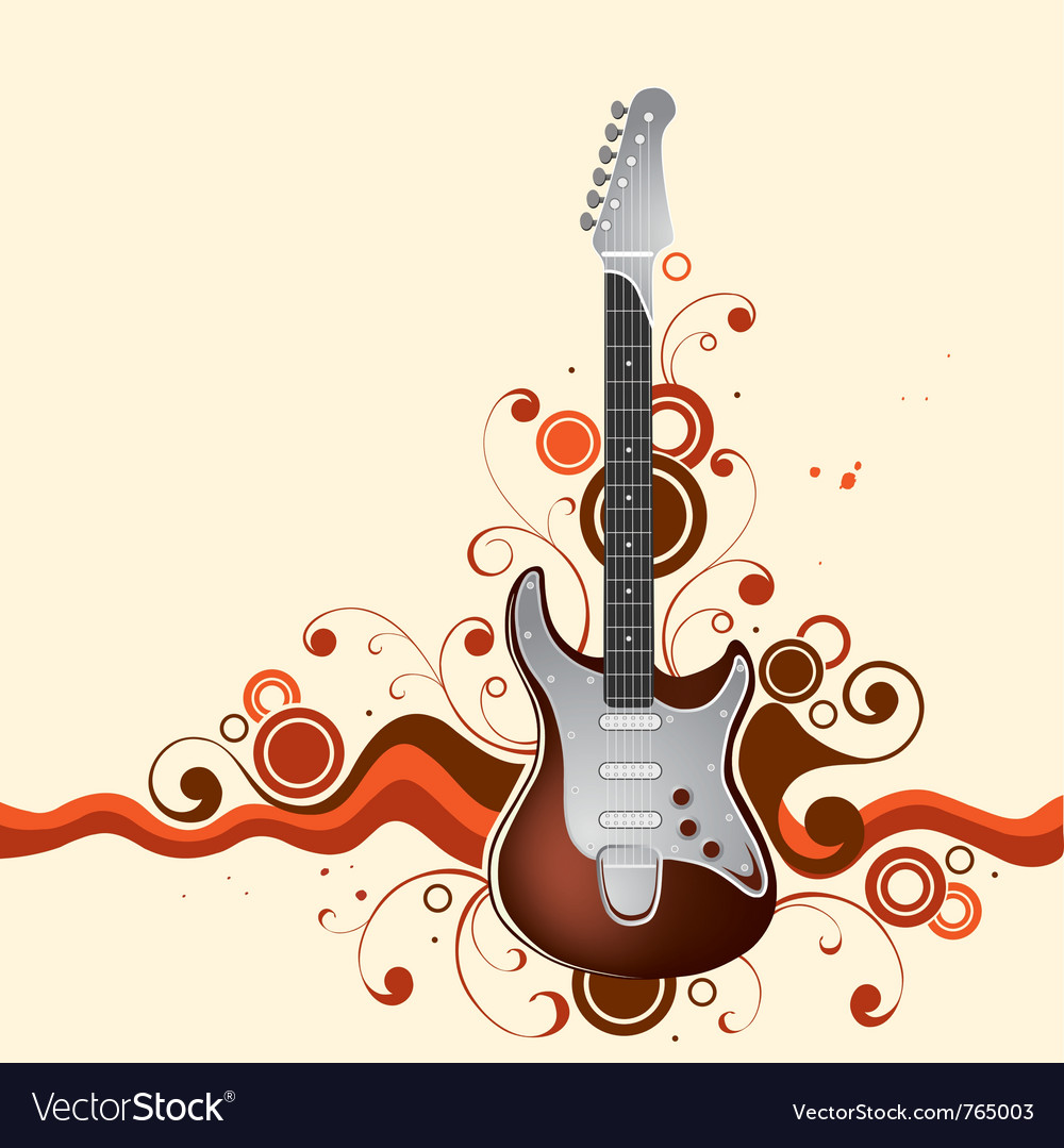 Guitar on a background