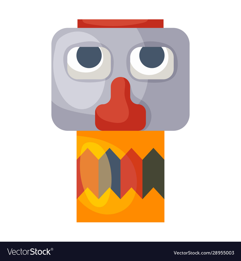 Mask totem iconcartoon icon vector image Mask totem iconcartoon icon
