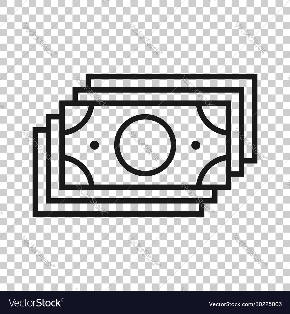 Money stack icon in flat style exchange cash Vector Image