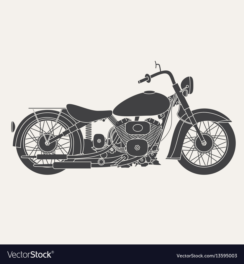 Motorbike isolated on white background vector image Motorbike isolated on white background