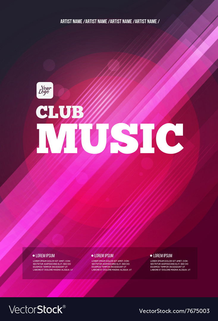 Party Flyer Club Musik dj lineup design