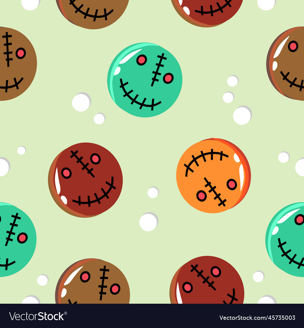 Seamless halloween creative pattern with funny