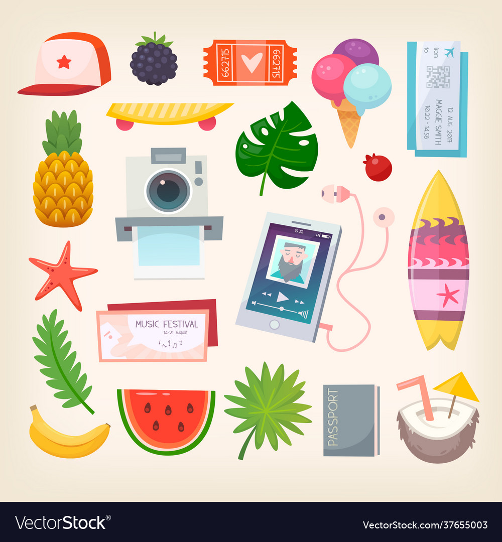 Summer season vector image Summer season