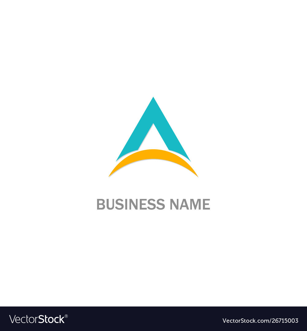 Triangle a company logo Royalty Free Vector Image