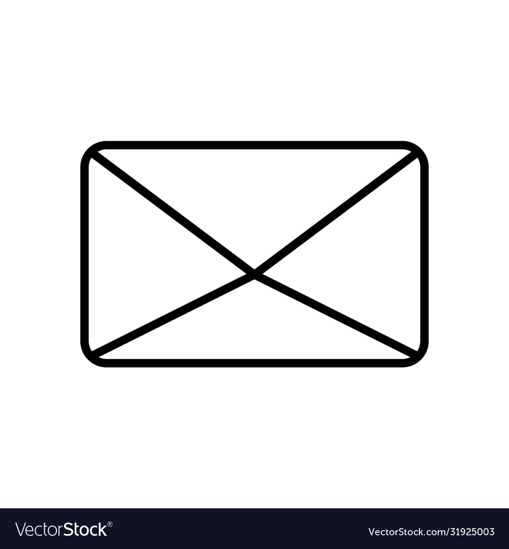 Web symbols concept envelope icon line style