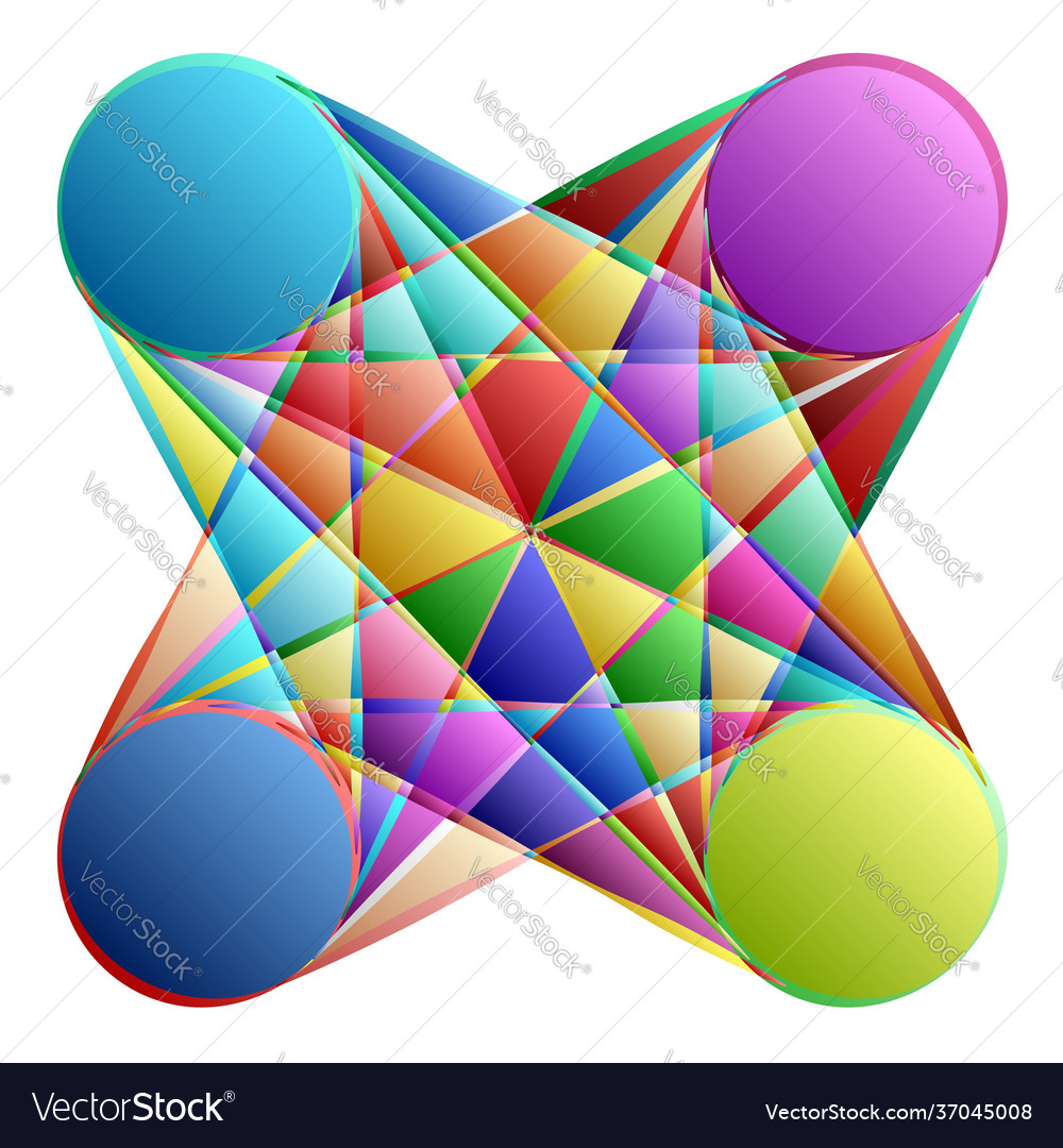 Abstract motif mandala shape design element vector image Abstract motif mandala shape design element
