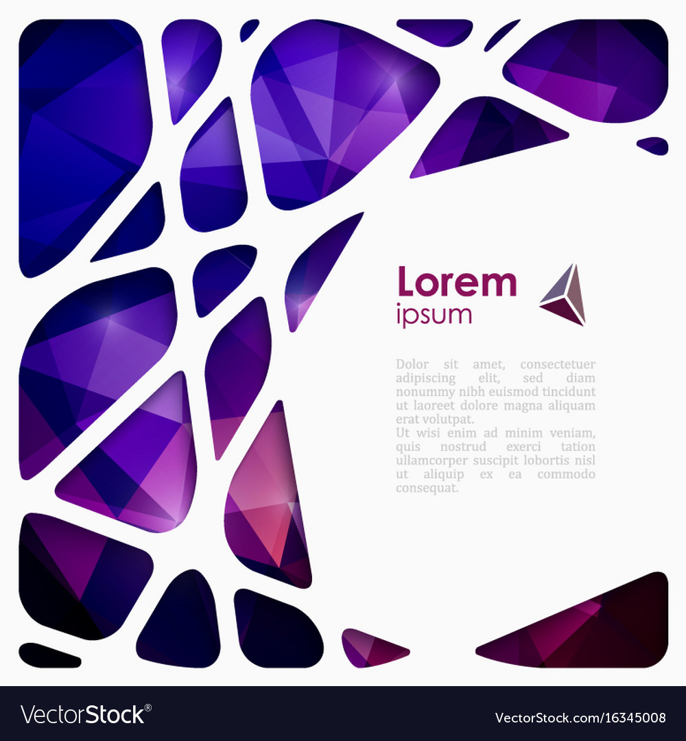 Abstract network frame with triangular background
