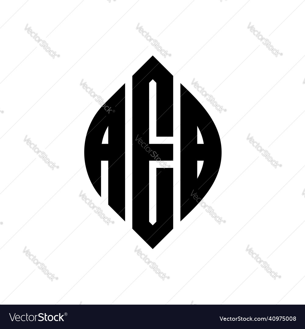 Aeb circle letter logo design Royalty Free Vector Image