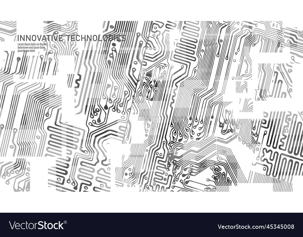 Circuit board cpu microchip abstract high hi tech vector image Circuit board cpu microchip abstract high hi tech