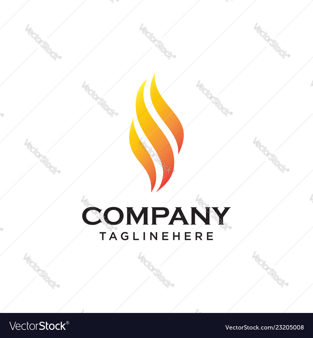 Fire flame logo design template