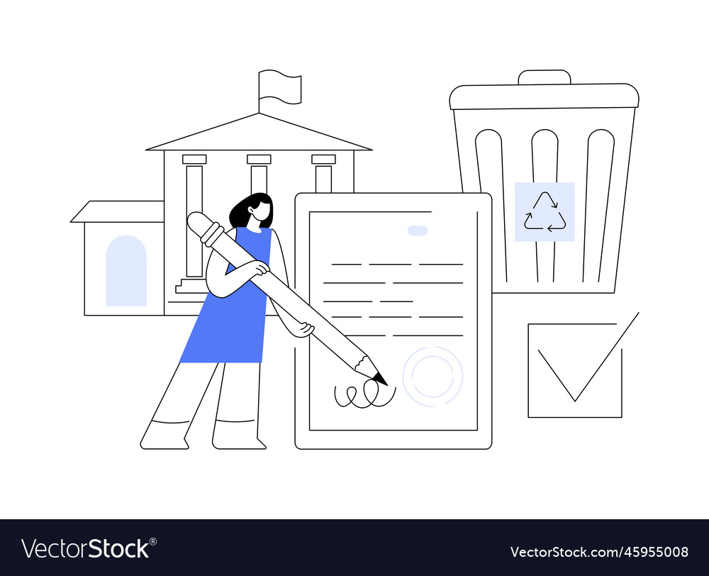 Government mandated recycling abstract concept