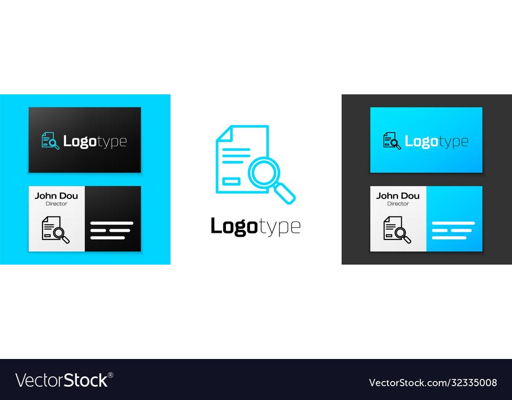 Grey line document with search icon isolated vector image Grey line document with search icon isolated