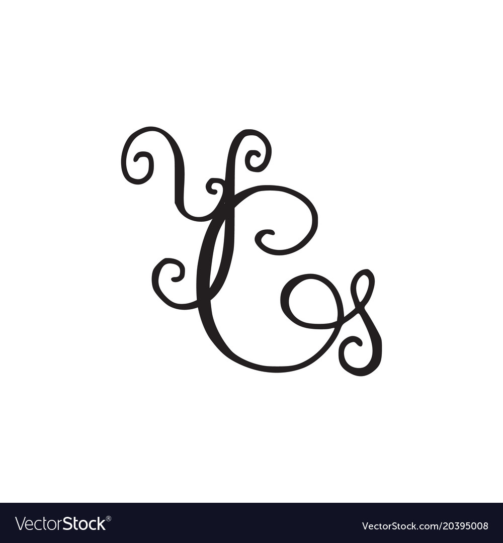 Handwritten monogram yg icon