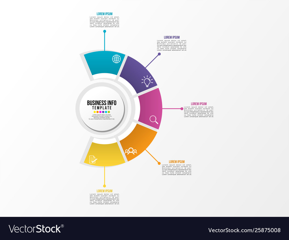 Infographic design template with options steps vector image Infographic design template with options steps