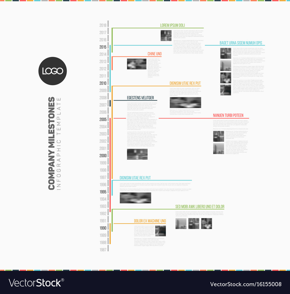 Infographic multi timeline report template