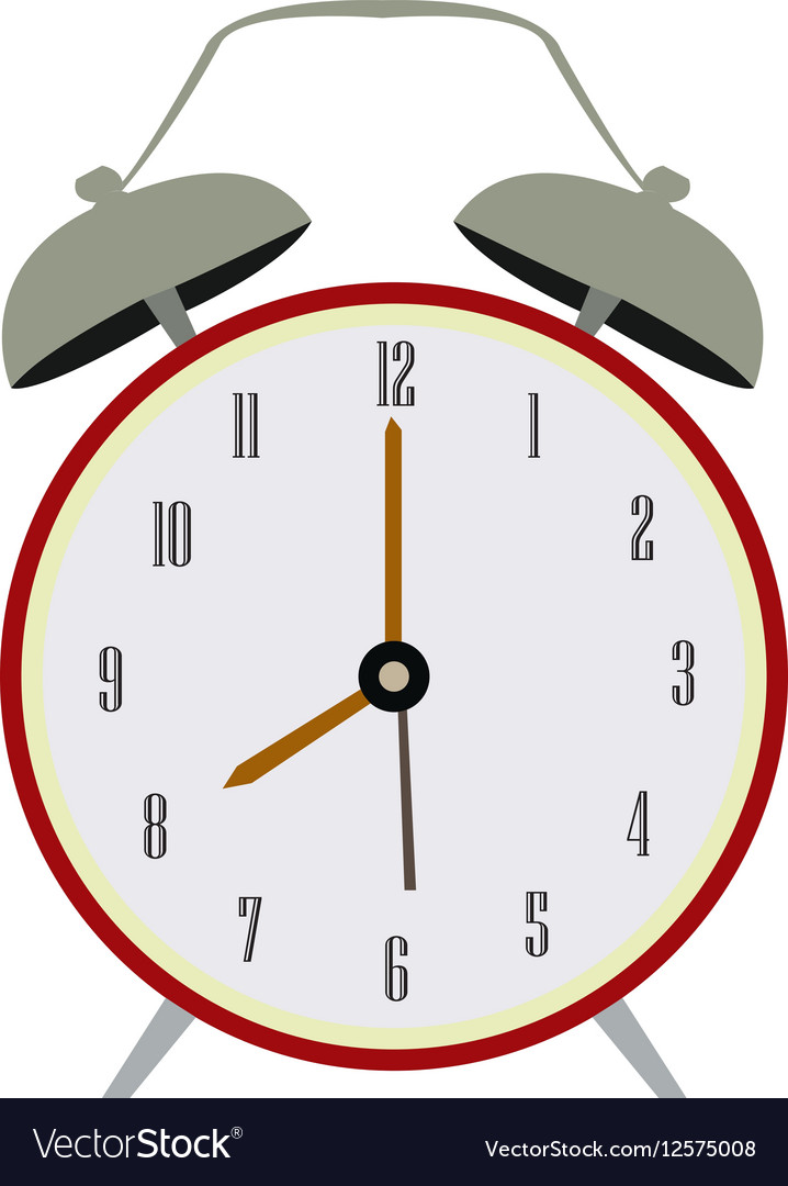 Isolated retro alarm clock Royalty Free Vector Image
