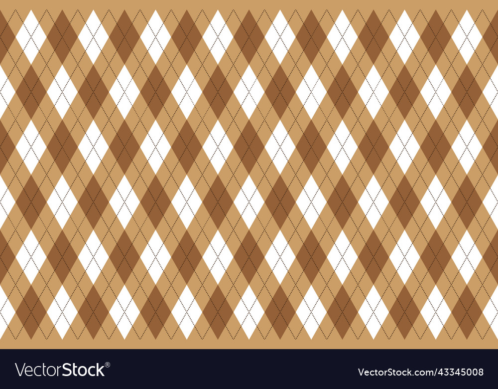Seamless argyle pattern diamond shapes background vector image Seamless argyle pattern diamond shapes background