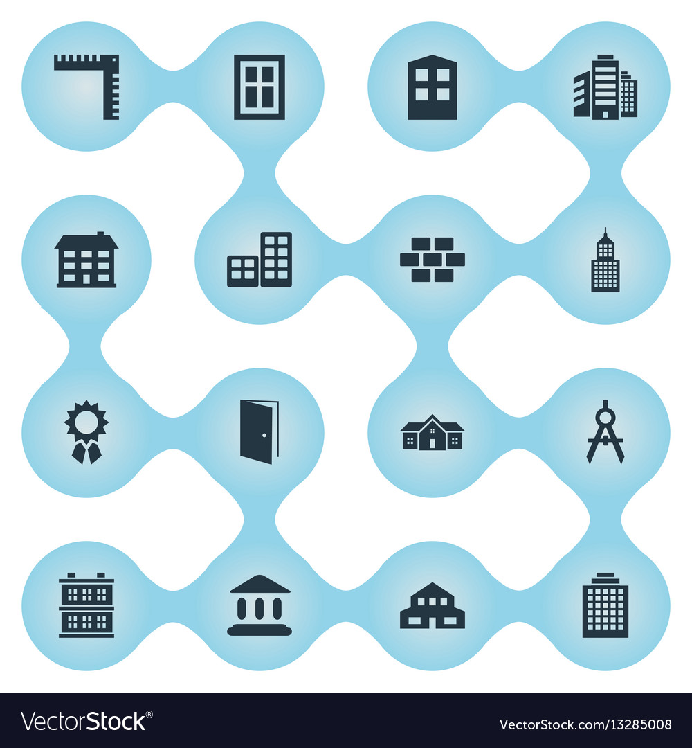 Set of 16 simple structure icons can be found